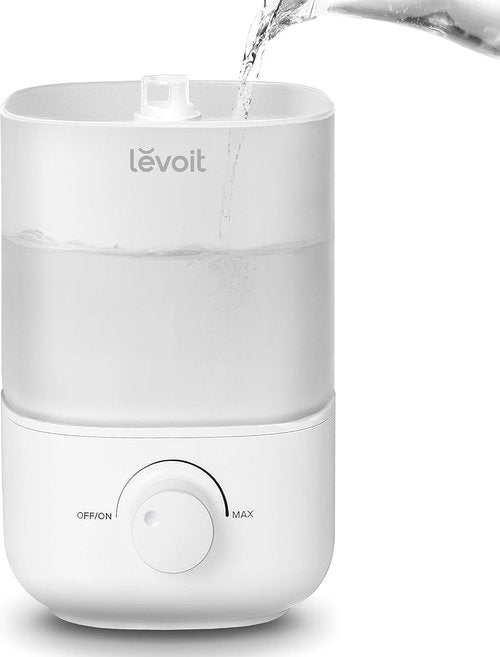 LEVOIT Top Fill Humidifier - 2.5L Quiet Cool Mist for Large Rooms | Easy to Fill & Clean, Auto Shut-off, 25H Runtime