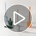 Thaibna White RV Silicone Toilet Brush with Holder - Wall-Mounted, Anti-Drip, Compact Bathroom Cleaner