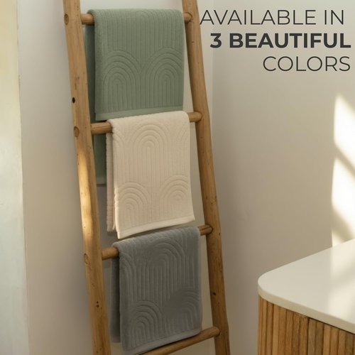 KIBAGA Decorative Hand Towels - Luxurious Set of 2 Soft Boho Cotton, Absorbent & Quick-Dry for Bathroom or Kitchen