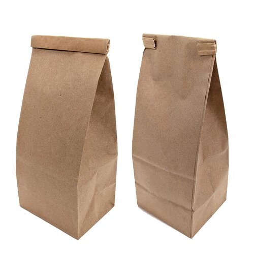 AwePackage Compostable Kraft Paper Tin Tie Bag with PLA Liner (100, 1 lbs)