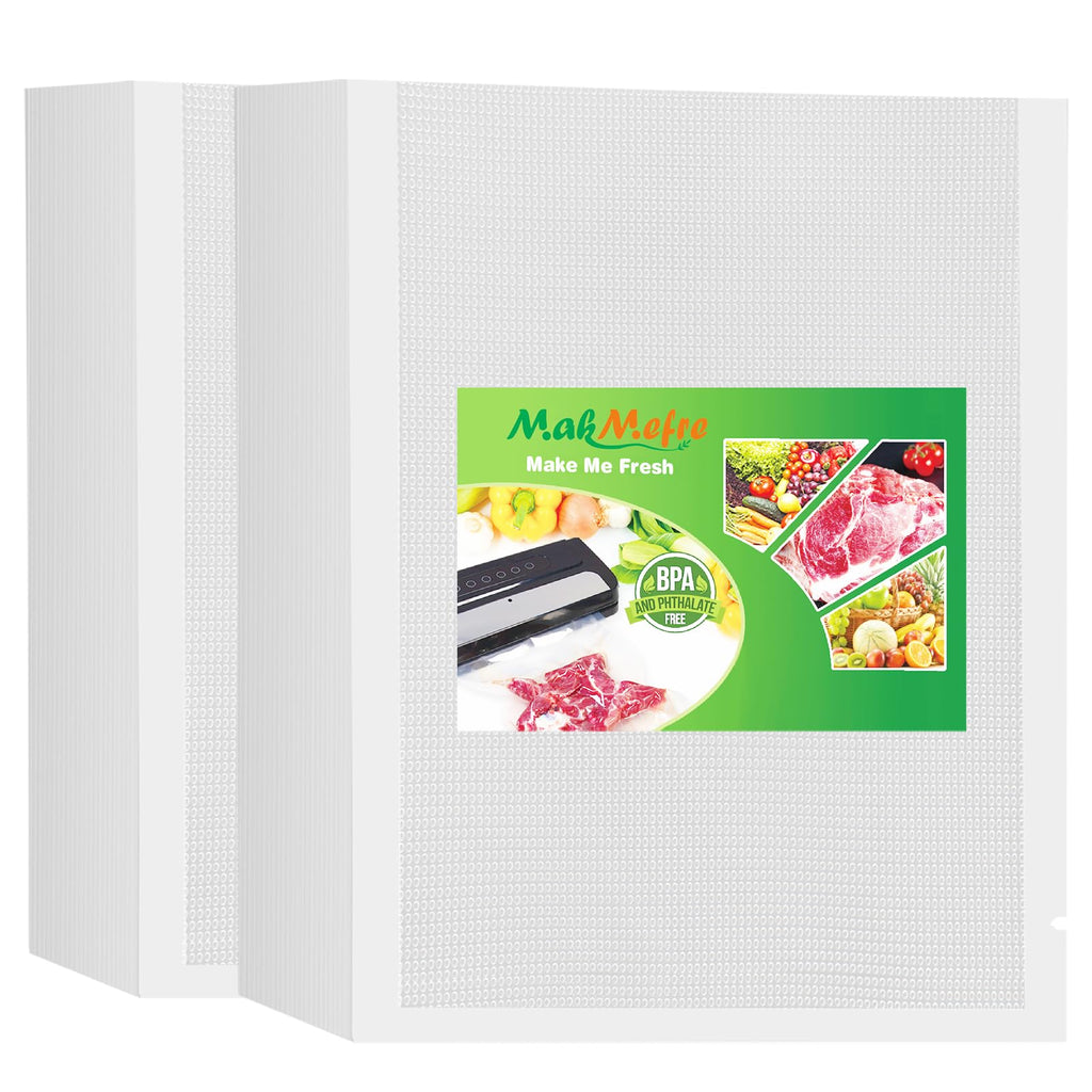 MakMeFre 200 Plus Gallon Size 12" x 16" Vacuum Sealer Bags with BPA Free and Heavy Duty,Great for Food Storage Vaccume Sealer PreCut Bag