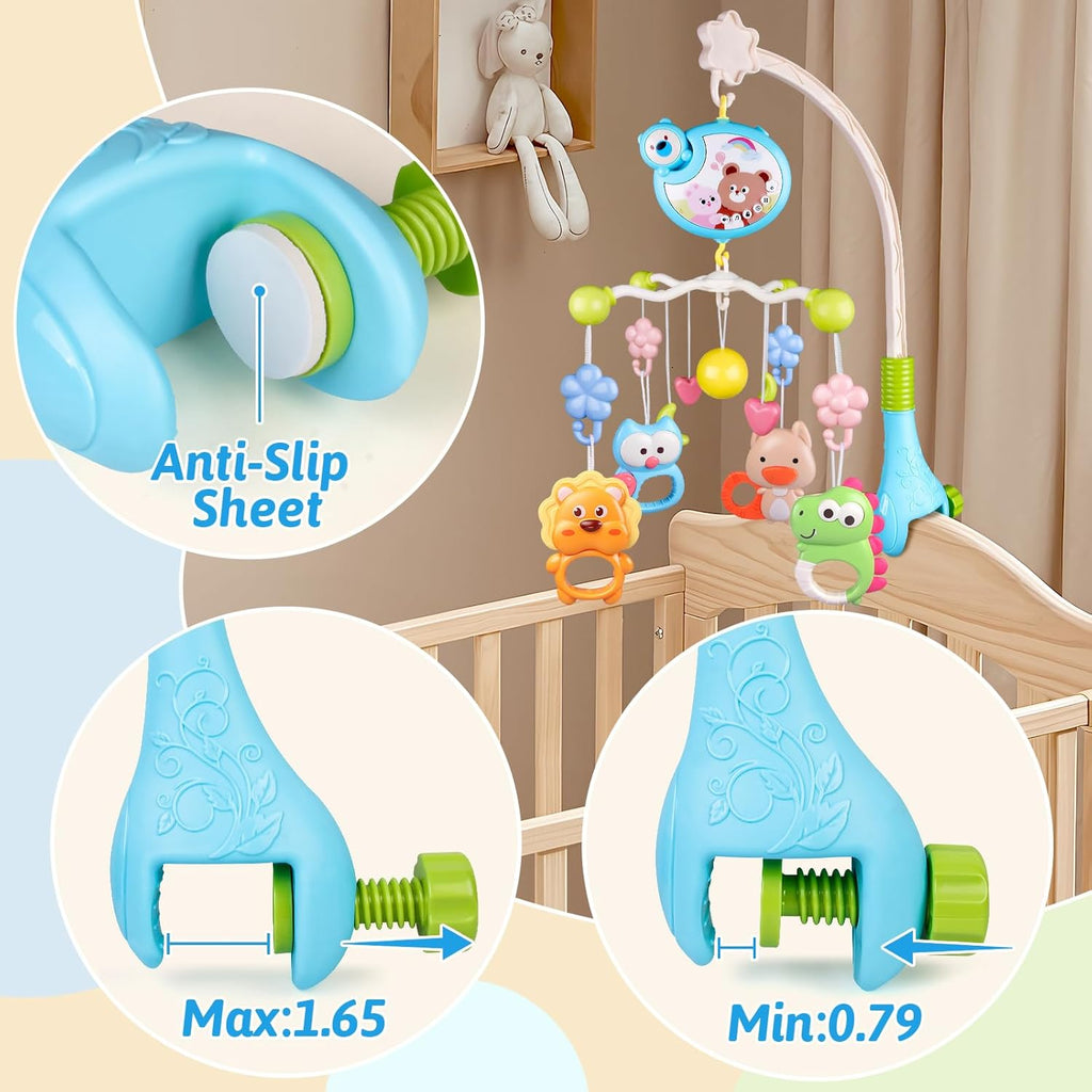 Skiennix Crib Mobile - Musical & Light-Up Nursery Toy for Boys & Girls | Portable Animal Design