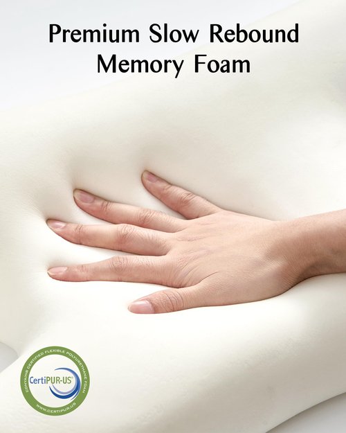Joynox Travel Memory Foam CPAP Bed Pillow for Side & Back Sleepers, Portable Sleep Apnea Pillow with Storage Bag for All CPAP Masks Users, Washable Neck Support Pillow for Hotels Camping