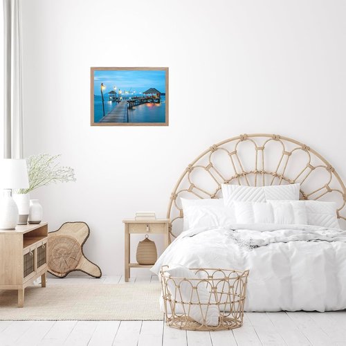 JCJMY 11x16 Rustic Brown Picture Frame - Versatile Wall Mounting for Horizontal or Vertical Display