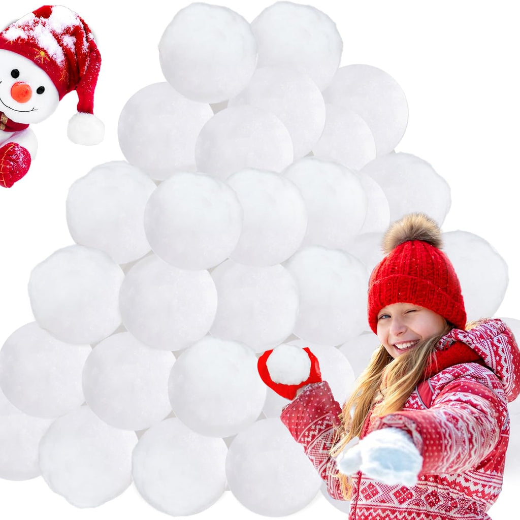 Skiennix 50 PCS Fake Snowballs - Realistic White Snowballs for Kids | Winter Party Decorations