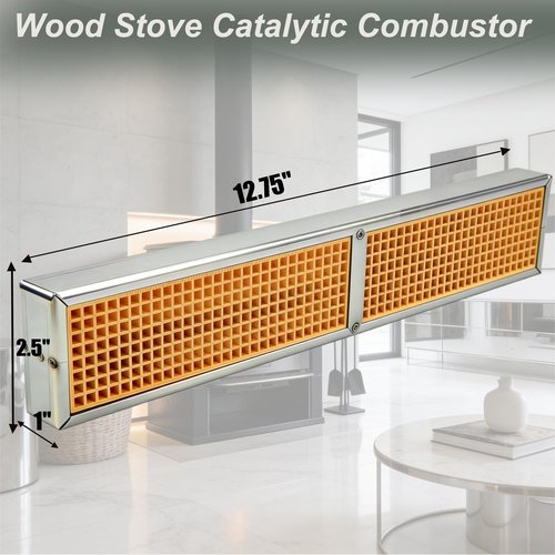 2.5" x 12.75" x 1" 30006623 Wood Stove Catalytic Combustor Replacement for Vermont Castings Defiant for Encore , Wood Stoves Parts for Catalytic Combustors, Ceramic, Easy Installation, Long-Lasting