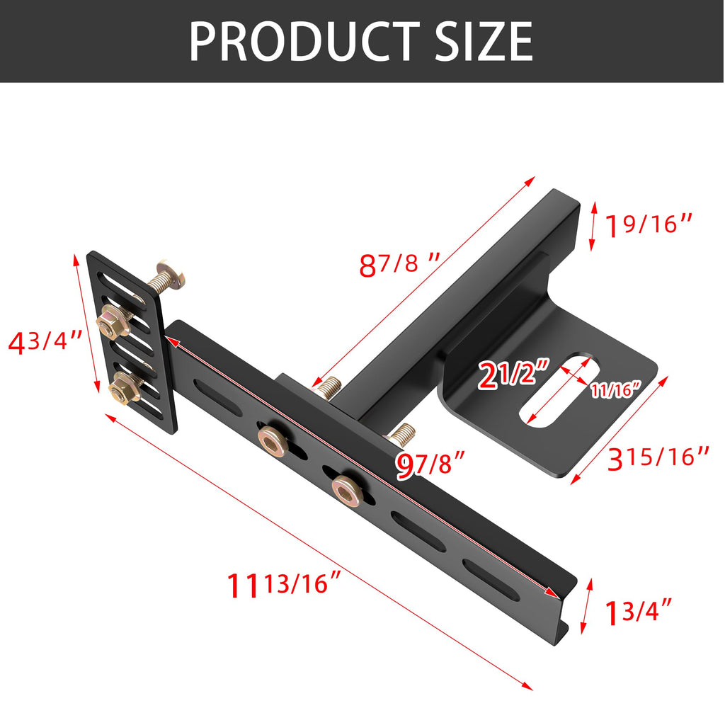 Ogonbrick Headboard Brackets Adjustable，Adjustable Headboard Bracket for Bed Frame Headboard Wall Mounting Brackets with Footboard Extension Kit Fit Matte Black