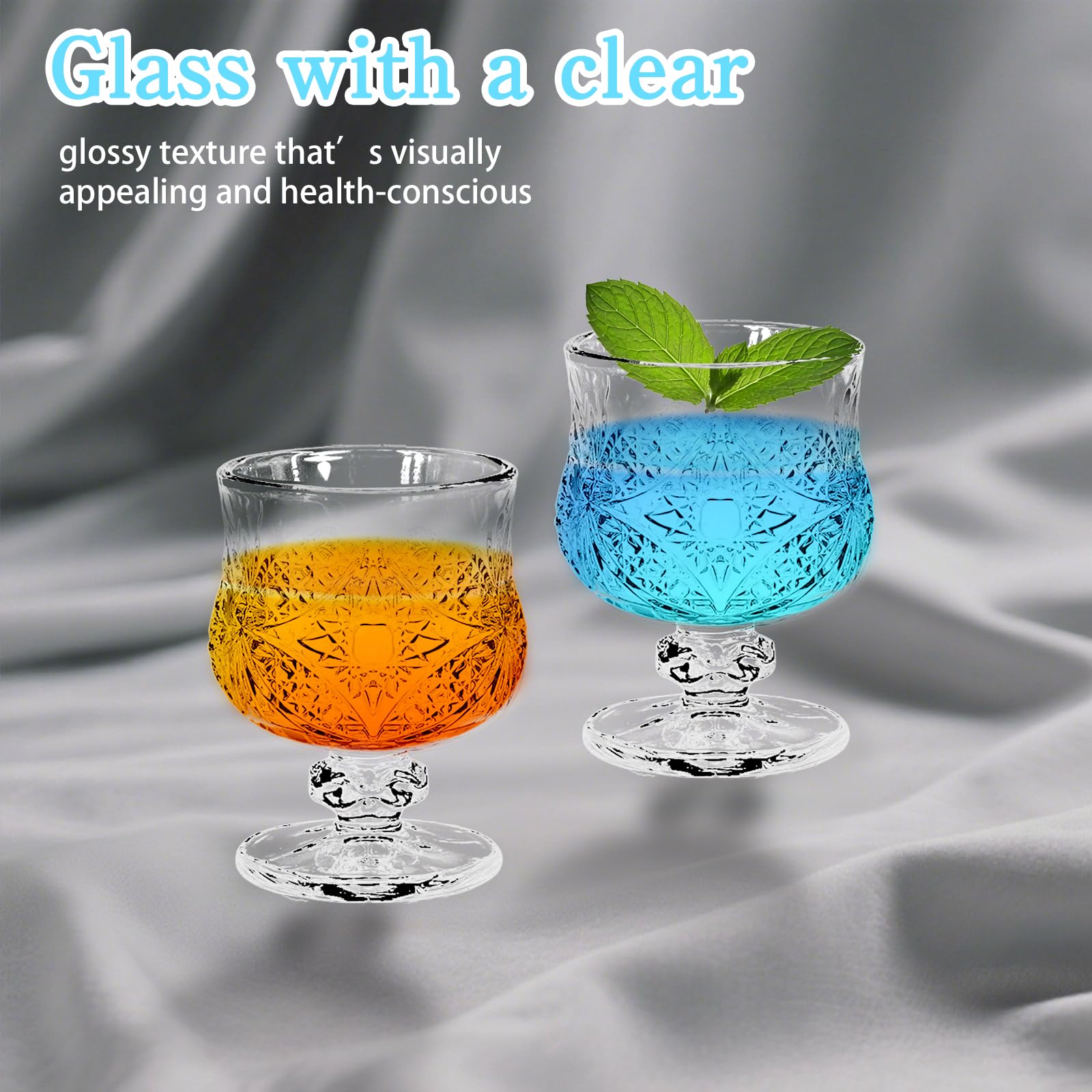 LECEHIVO 48 Pcs Shot Glass Bulk Set with Stem 1.5 oz Mini Cordial Glasses Clear Cute Sherry Glassware for Liqueur Wine Whiskey Tequila Beverage Wedding Party Bar Supplies