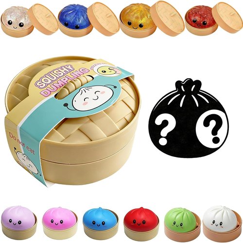 Glitter Dumpling Squishy Mystery Box by [Brand Name] - Surprise Mini Steamer Toy | No Duplicates, Perfect for Party Favors