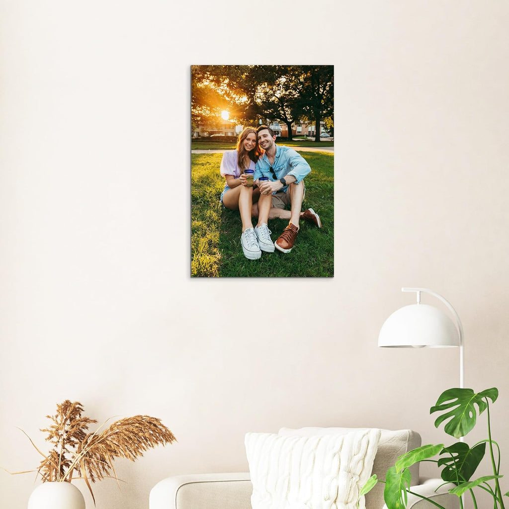 Skiennix Personalized Canvas Wall Art - Custom Framed 8" X 12" Photo Prints for Living Room & Bedroom Decor