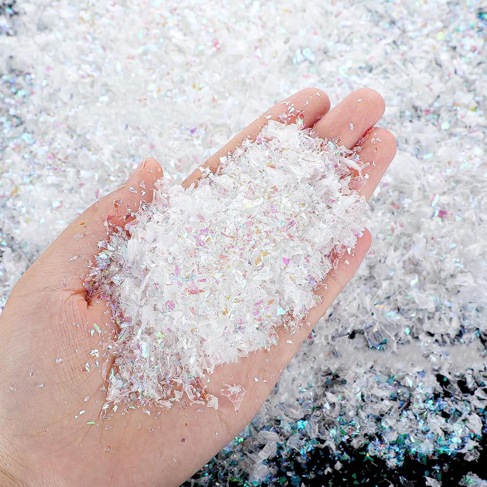 Snowflake Confetti - 30g Winter Snowman & Snowflake Sequins | Christmas Table Decoration (White)