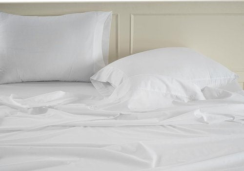 LANE LINEN 100% Organic Cotton King Sheet Set - Breathable Luxury Bedding, 4-Piece White Set with 15" Deep Pocket