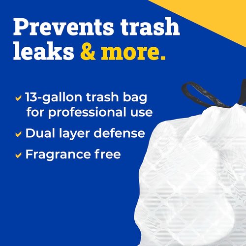 CloroxPro ForceFlex Tall Drawstring Trash Bags - 13 Gallon, 100 Count | Durable & Reliable Disposal Solution