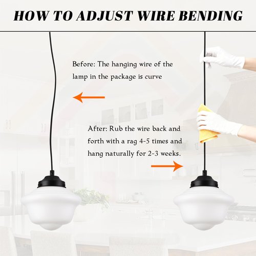 AyshwillDec Black Schoolhouse Light Fixture 8" Milk Glass Pendant Light Schoolhouse Pendant Light Milk Glass Light Fixture Mid Century Pendant Light for Bedroom Bathroom Kitchen Hallway (Bulb Incl.)