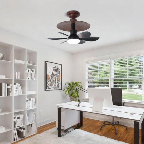 LFKPTAO 20.4" Intelligent Ceiling Fan light 3-Color 3000 K-6500 K, Fan light With light Suitable For living Room, Terrace, Kitchen and Bathroom lighting Kit