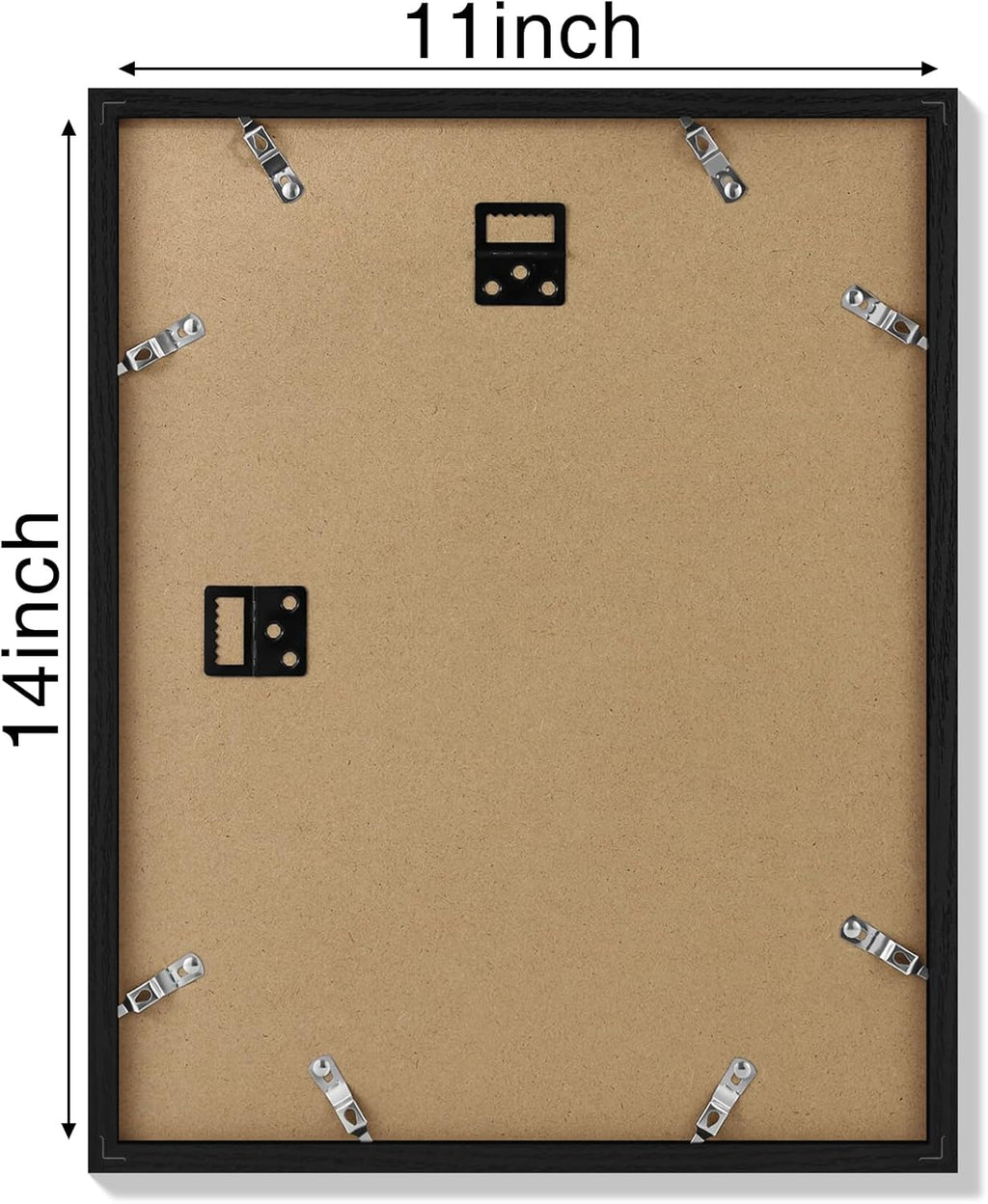 Vittanly 11x14 Picture Frame - Versatile Display for 8x10 or 11x14 Photos - Black, Wall Mountable