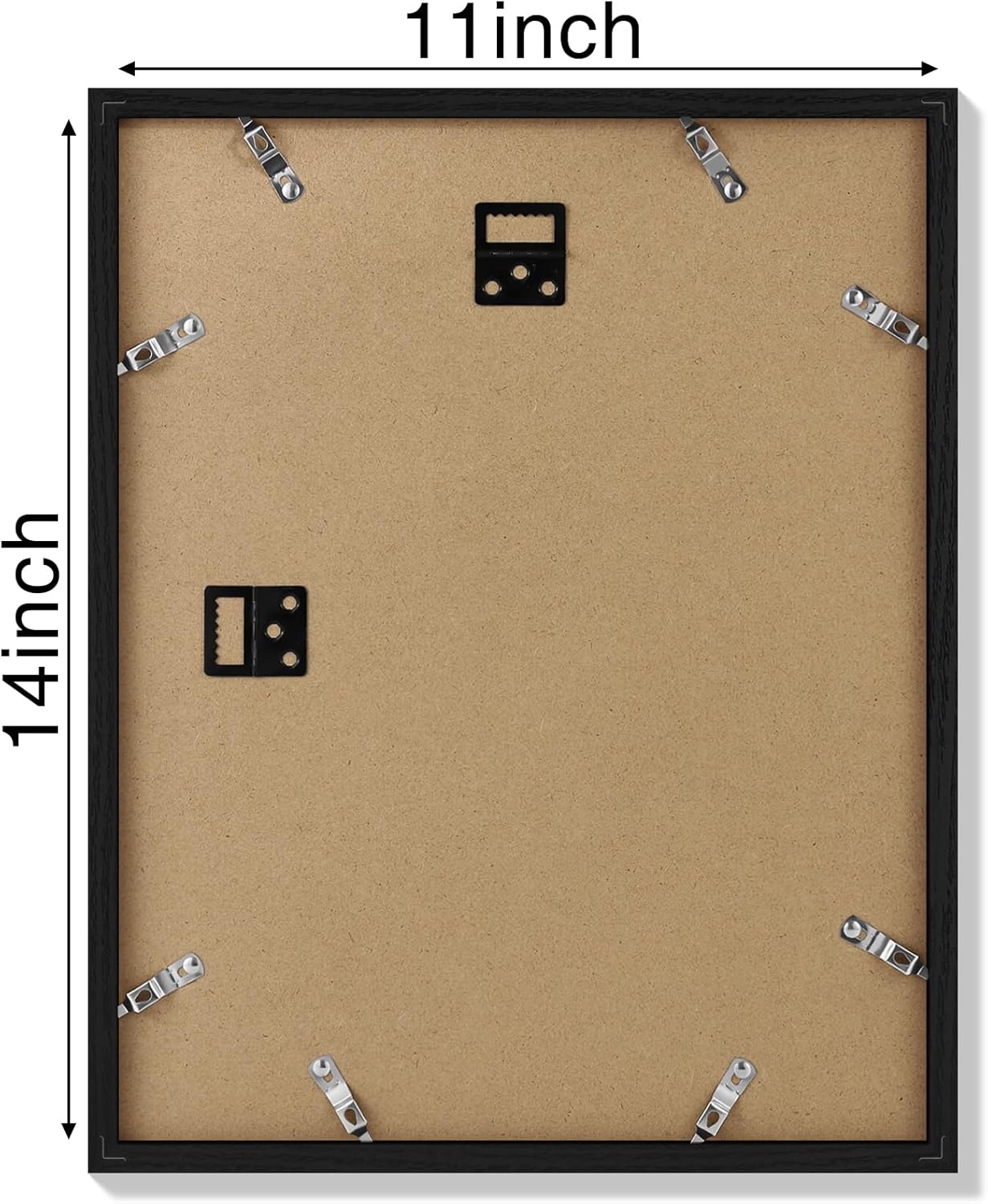 Vittanly 11x14 Picture Frame - Versatile Display for 8x10 or 11x14 Photos - Black, Wall Mountable
