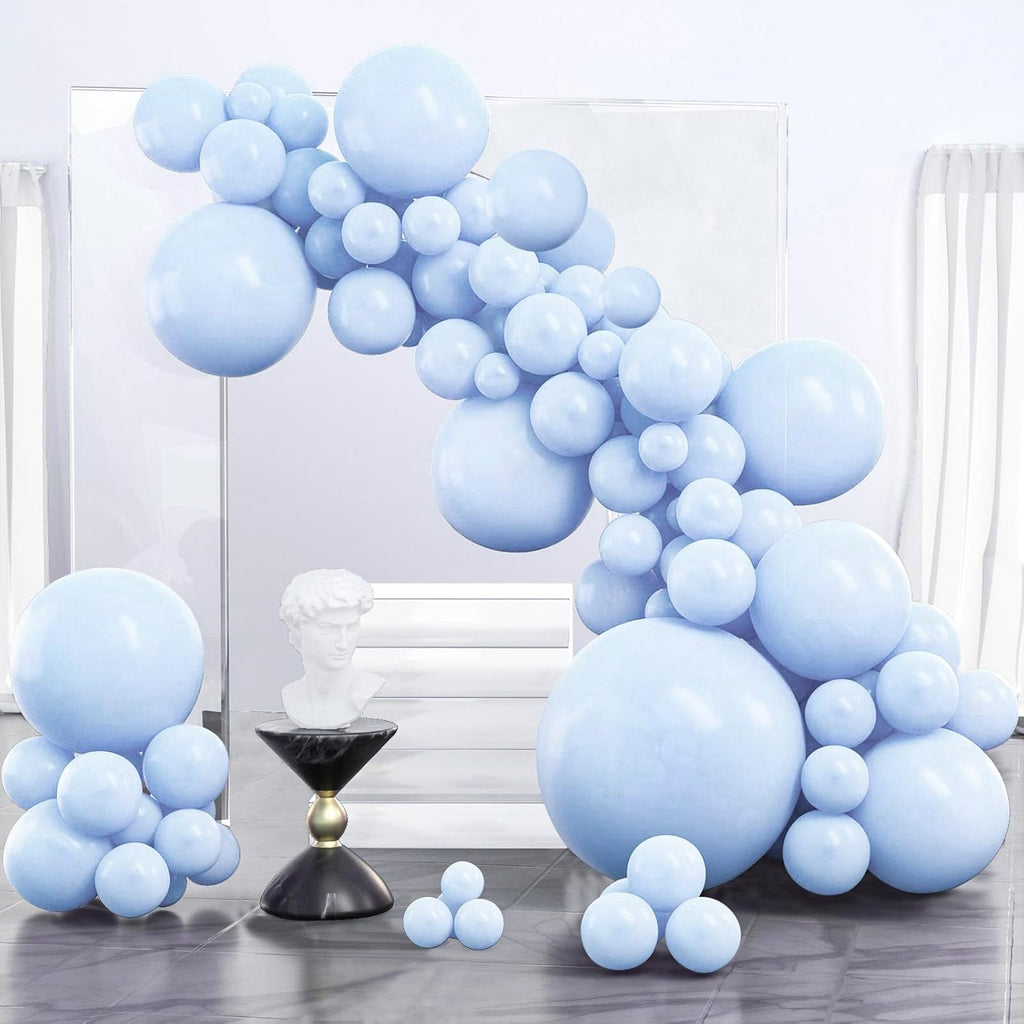 PartyWoo Baby Blue Balloon Arch Kit - 127pcs in Various Sizes for Graduation, Baby Shower & Gender Reveal Decor