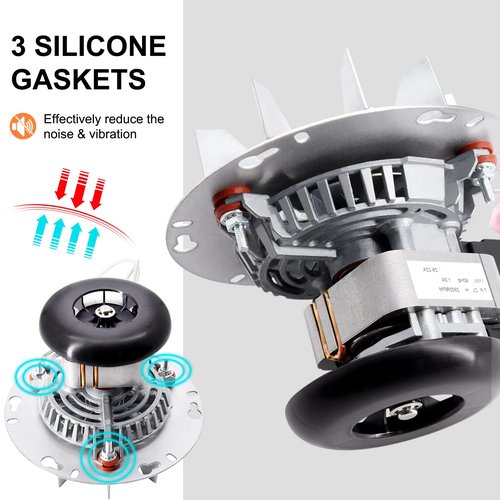 Criditpid Replacement 812-4400 Exhaust Blower Motor for Quadra-Fire Santa Fe, Castile, PelPro PP130, PP60, Pleasant Hearth PH35PS, PH50CABPS Pellet Stoves.(Without Housing)