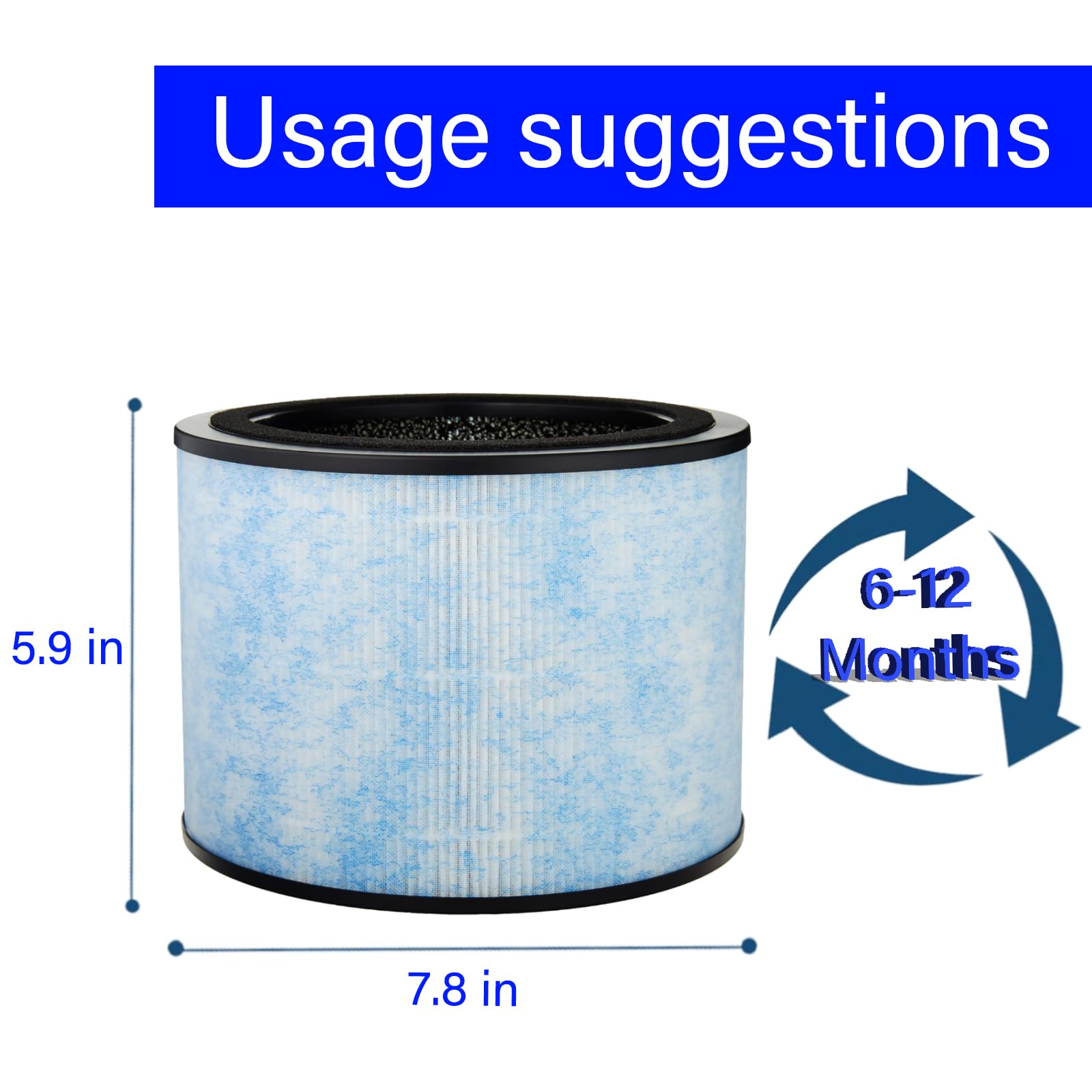 2 Pack AP200 Replacement Filter for Instant AP200 Air Purifier, 3 IN 1, H13 True Hepa with High-Efficiency Activated Carbon and Pre-Filter, Compare to F200 Filter