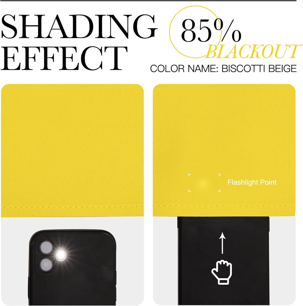 NICETOWN Bright Yellow Curtains - 90" Long Sound Reducing Panels for Modern Office & Dining Room | 55" Wide, 2 Pieces