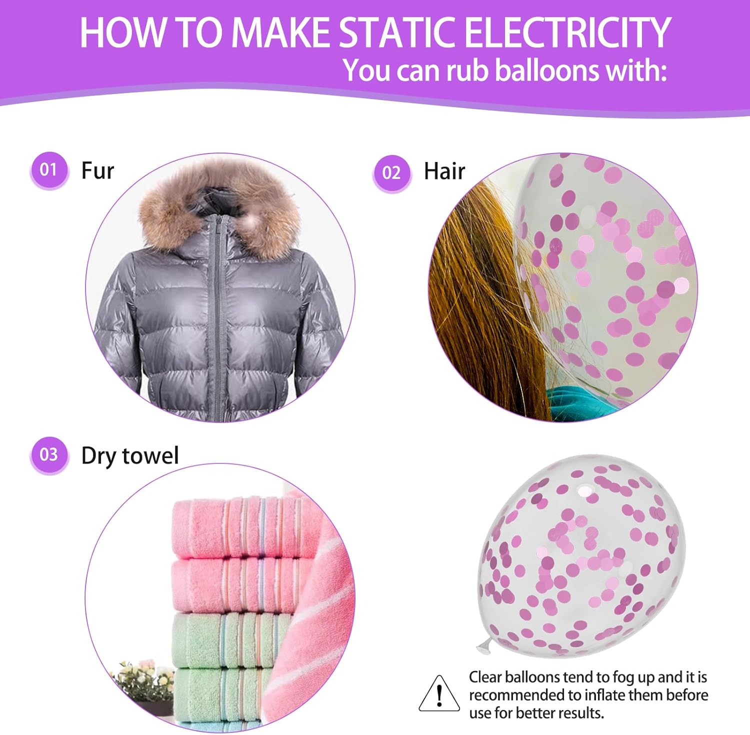 Skiennix 68Pcs Pink & Purple Balloons - 12 Inch Metallic Latex & Confetti for Birthday & Wedding Decor