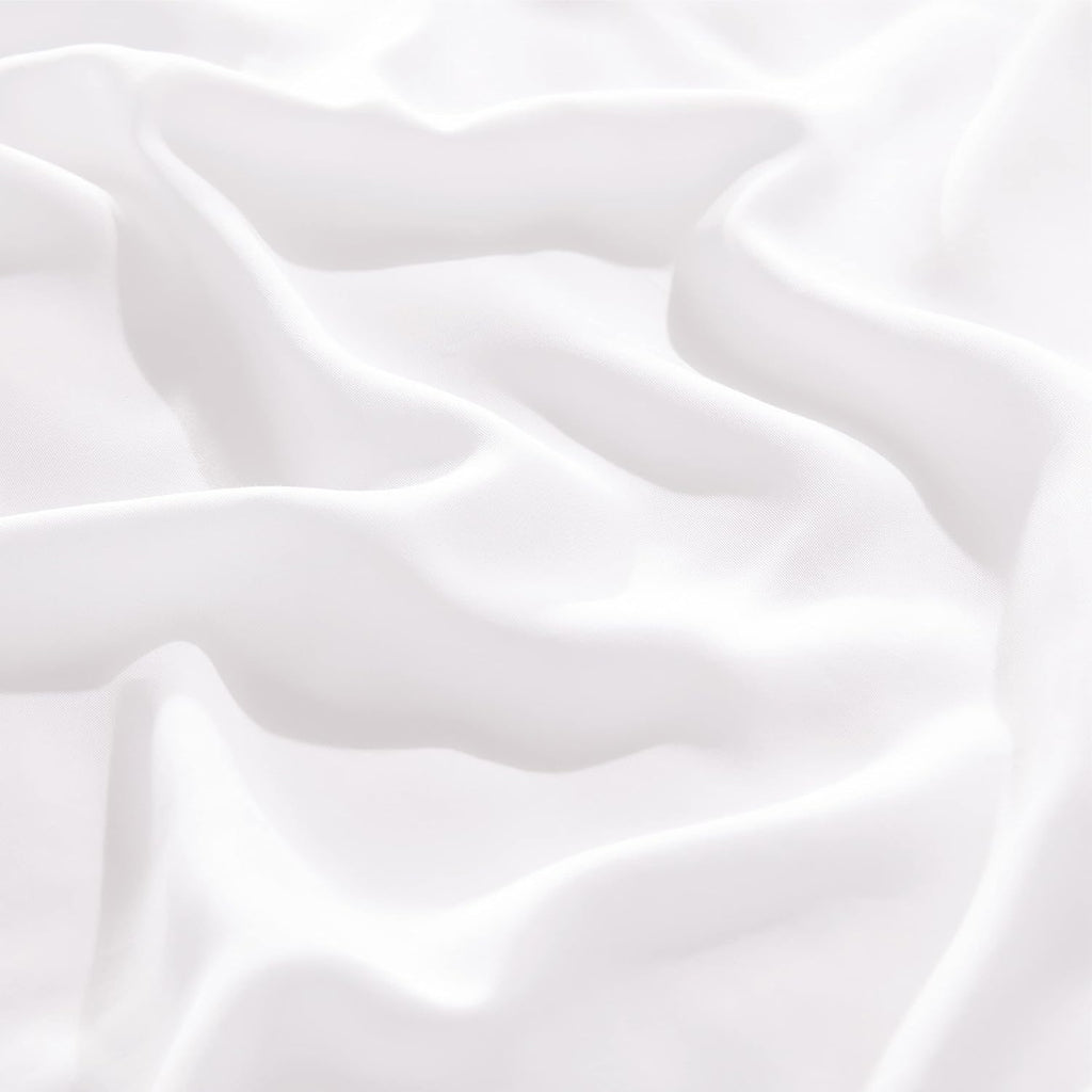 Bedsure King Size Sheet Set - Cooling Rayon Bamboo Sheets | Soft, Breathable & Luxurious White Bedding