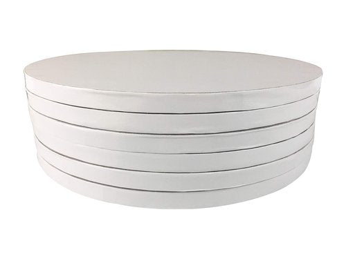 18 Inch Cake Board Drums Round, 6-Pack, White, Sturdy 1/2" Thick for Heavy Or Multi-Tiered Cakes