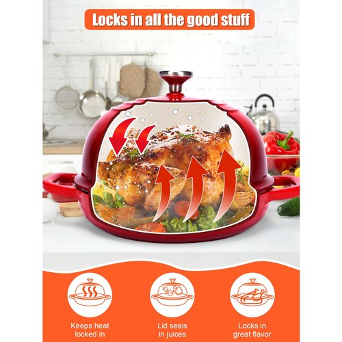 QuliMetal Dutch Oven Bread Baking- 5QT Enamel cast iron Oven with Sourdough Bread-Baking Supplies like Bread Proofing Basket, Scoring Lame, Dough Whisk for Sour dough, Bread-making Red