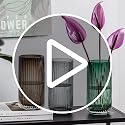 TIMEFOTO White Ceramic Flower Vase 6 Inch - Small Decorative Ribbed Centerpiece for Home & Office