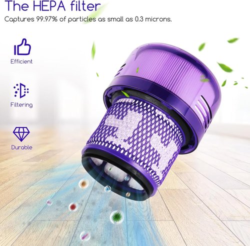 Dyson V15 Soft Roller Brush Bar - Compatible Handheld Vacuum Cleaner Parts with 2 HEPA Filters