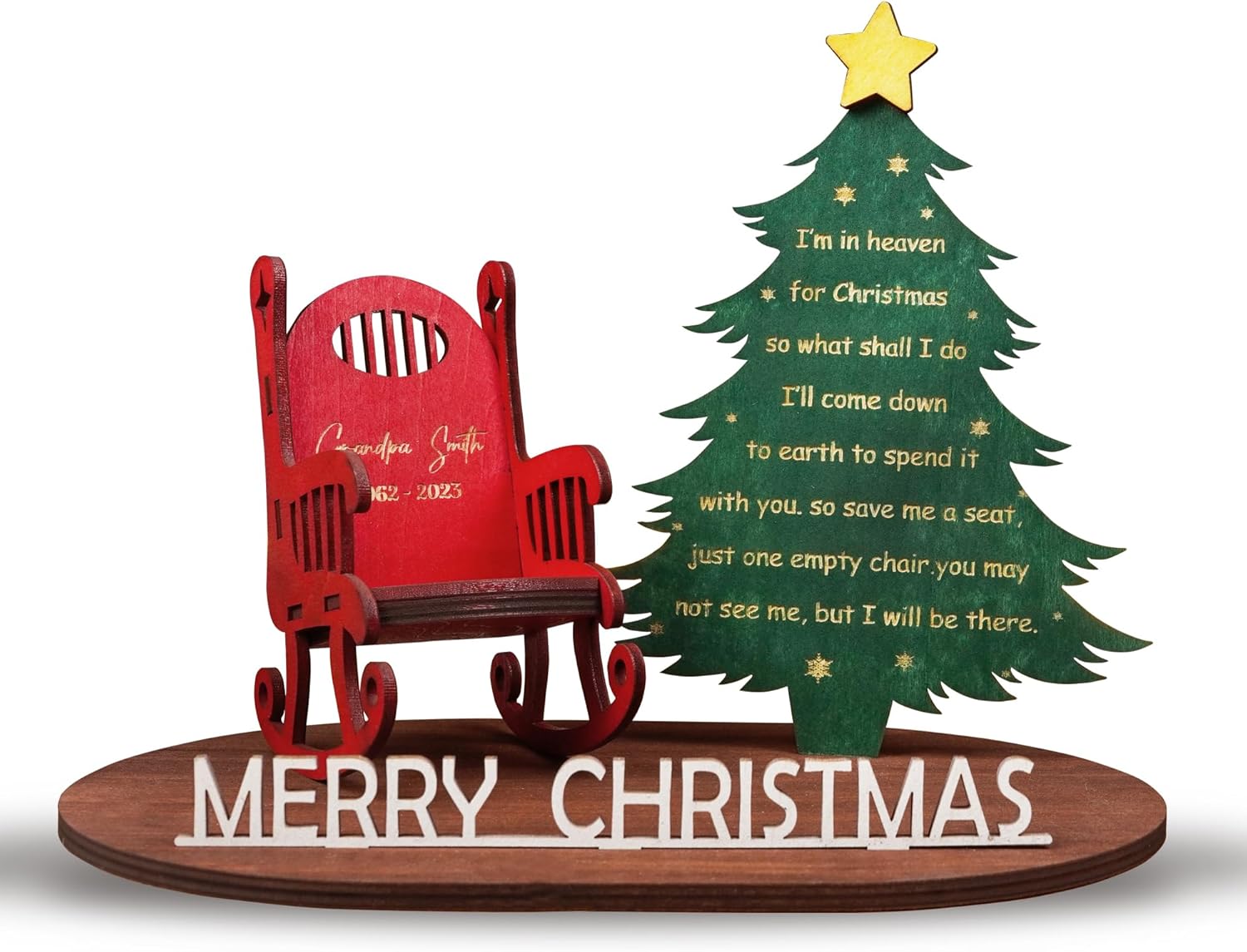 Regine Switzerland Memorial Candleholders - Personalized Rocking Chair Design | Tribute to Loved Ones