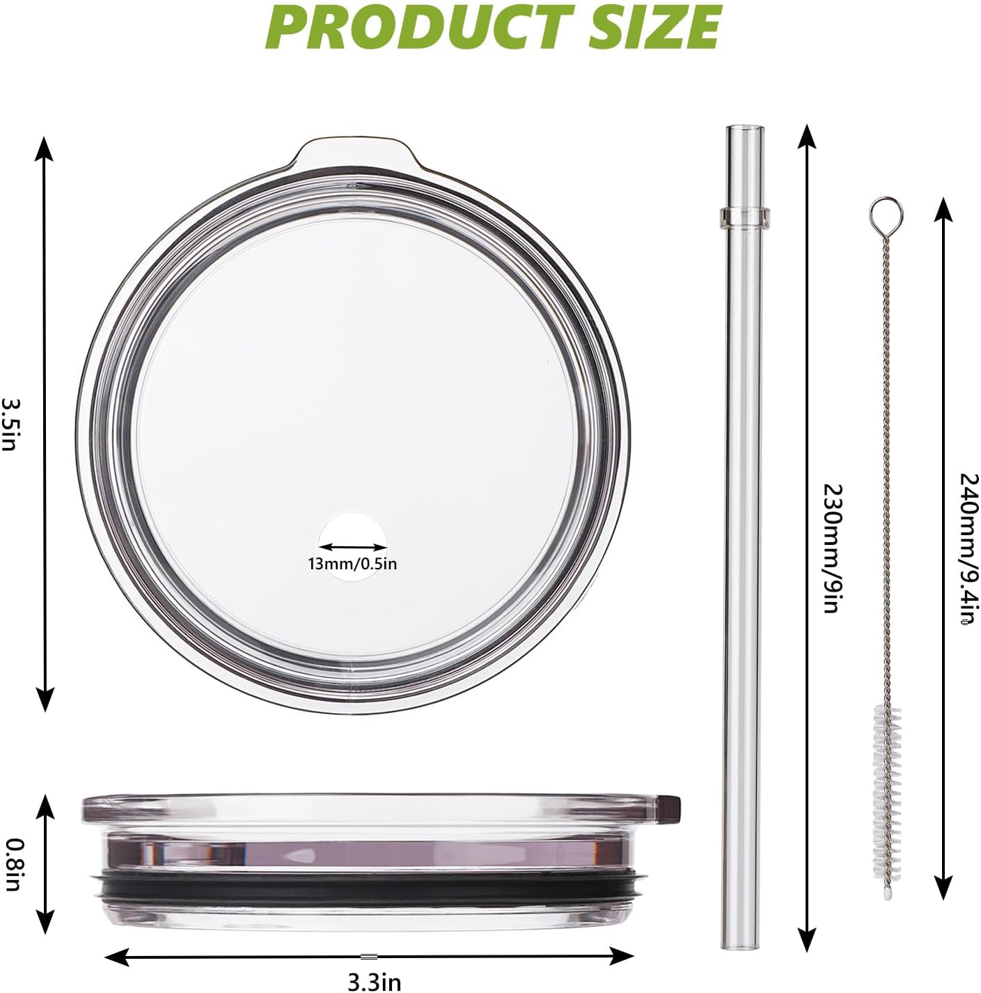 YETI 20 oz Tumbler Replacement Straw Lids - BPA Free, Shatter-Proof, 2 Pack for Pint & Travel Mugs