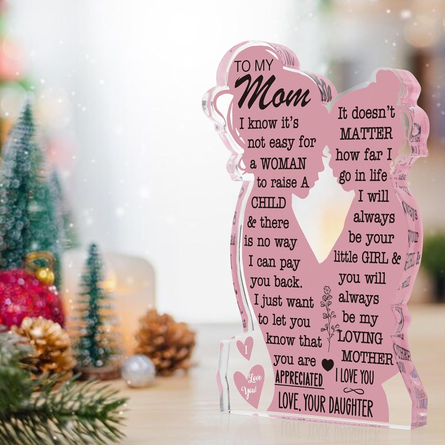 Regine Switzerland Acrylic Plaque - Best Mom Ever Gift | Unique Christmas & Birthday Ideas - 5x3in