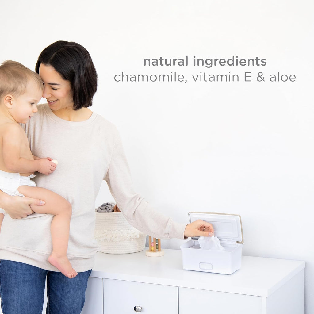 Ubbi Fragrance-Free Baby Wipes - Hypoallergenic & Plant-Based | 99% Water, Chamomile & Aloe | Value Pack (216 Wipes)