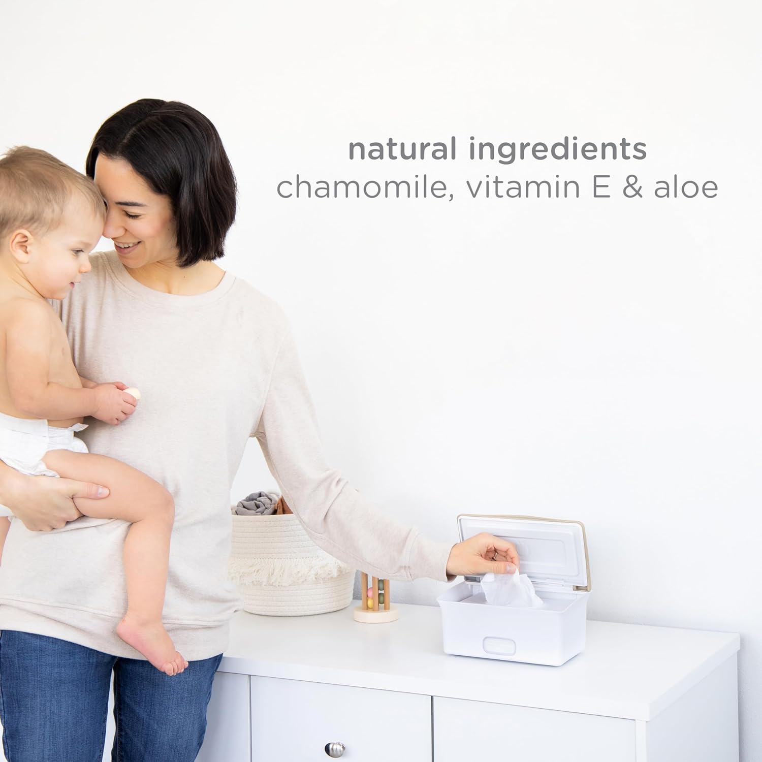 Ubbi Fragrance-Free Baby Wipes - Hypoallergenic & Plant-Based | 99% Water, Chamomile & Aloe | Value Pack (216 Wipes)