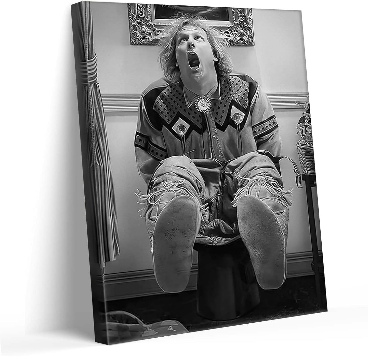 VYPEROCK Funny Framed Canvas Wall Art - Humorous Dumb and Dumber Movie Poster | 16"x20" for Bathroom & Living Room Decor