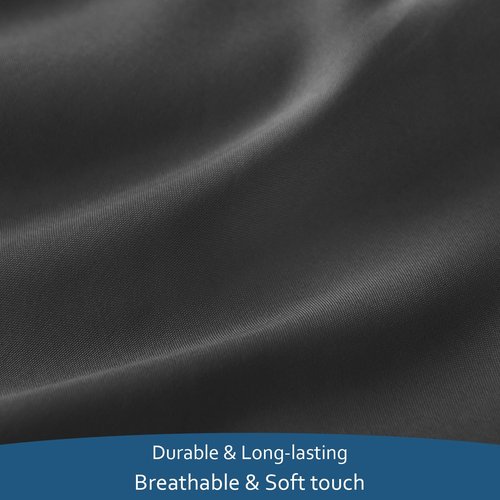 Moonsea Deep Pocket Twin Sheets Set for Kids Air Mattress - Extra Deep Pocket Twin Sheet Sets - 4 Piece Bed Set Fade Resistant Fits 16in to 24in Pillow Top Air Bed Mattress (Black)