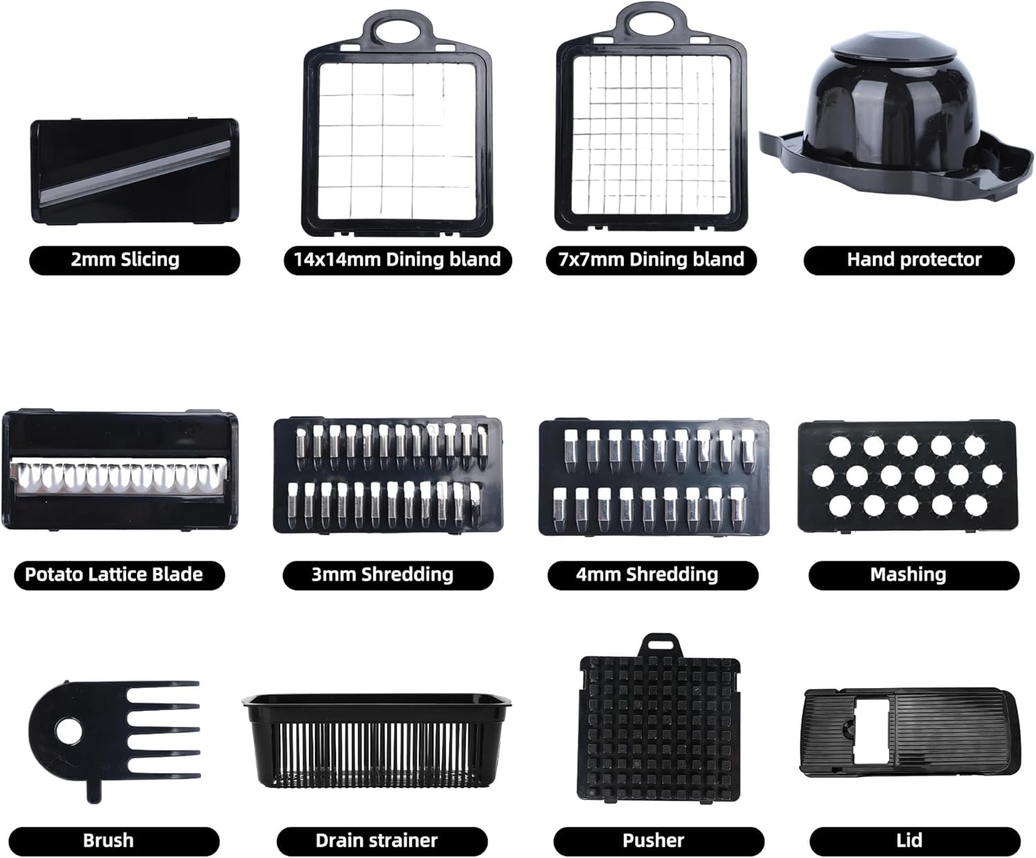 Skiennix Vegetable Chopper 14-in-1 - Multifunctional Stainless Steel Onion Dicer & Mandoline Slicer Set