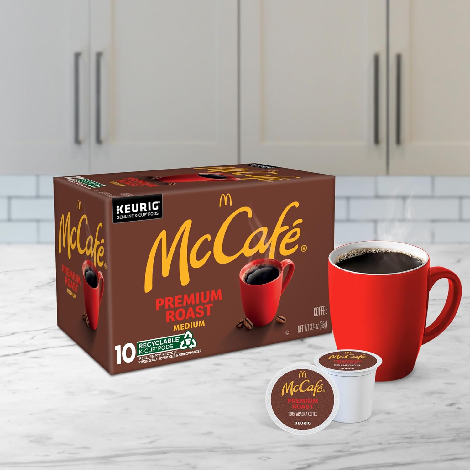McCafe Premium Roast Coffee - Medium Roast Single Serve K-Cup Pods | 60 Count (6 Packs of 10)