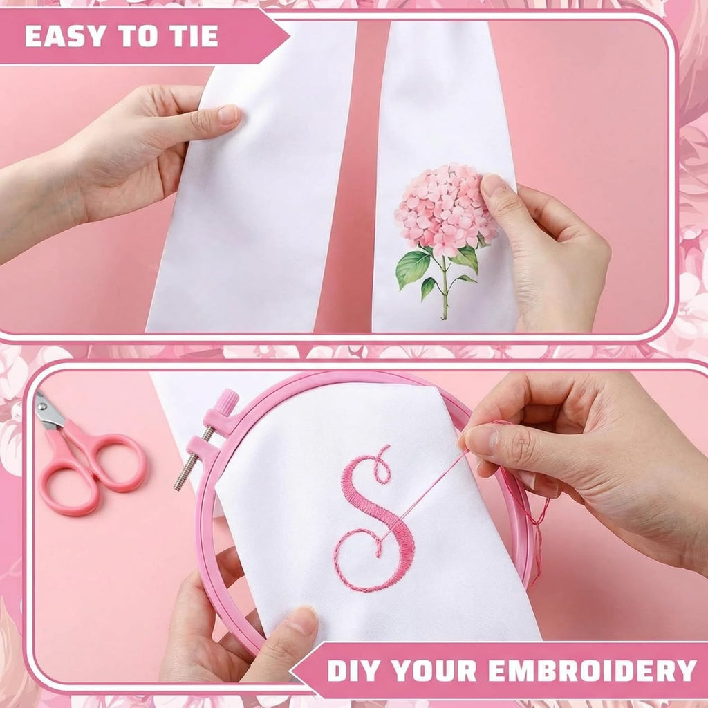 VitalCozy Pink Hydrangea Wreath - Elegant Satin Sash for Front Door Decor | Perfect for Indoor/Outdoor Use
