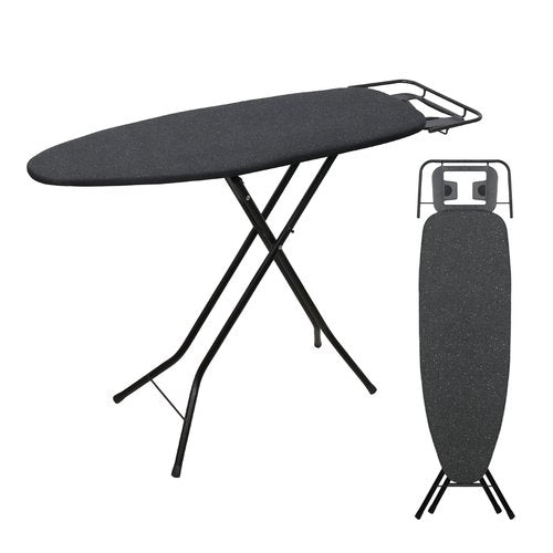 ZOES HOMEWARE 2026 Enhanced Ironing Board, Folding Iron Board with Retractable Iron Rest& Hook, 7-Level Height Adjustable Ironing Table with Thermo-Reflective Surface &10mm Thicken Pad, 43"x14"x36"