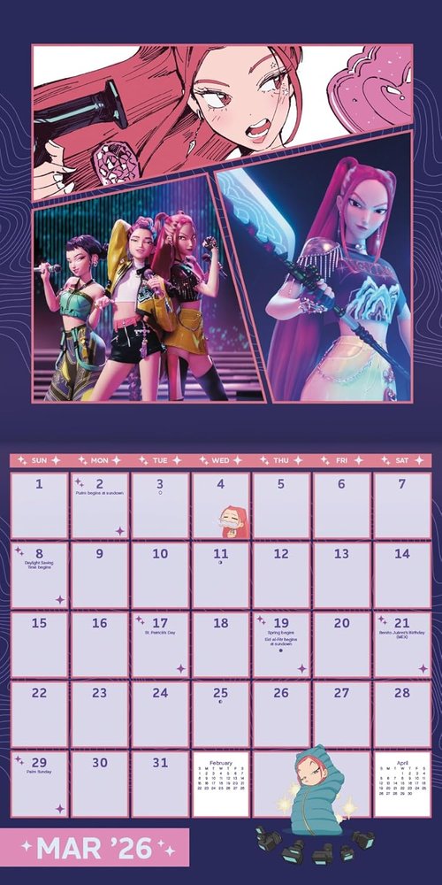 2026 Kpop Demon Hunters Wall Calendar - Vibrant Artwork | Perfect for Fans & Collectors