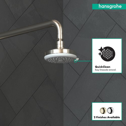 hansgrohe 100 Showerhead E 3-Jet, 2.5 GPM