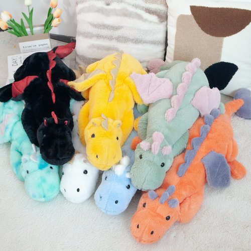 ARELUX Large 36in Cute Dragon Stuffed Animals Plush Toy Soft Black Pterosaur Plushie Giant Fuzzy Dinosaur Pillow Plushies with Wings Cuddly Gifts for Friends Family