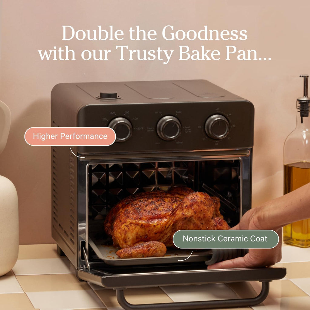 Our Place Wonder Oven Essentials Kit - Extra Air Fryer Basket & Nonstick Bake Pan | Eco-Friendly & Oven Safe