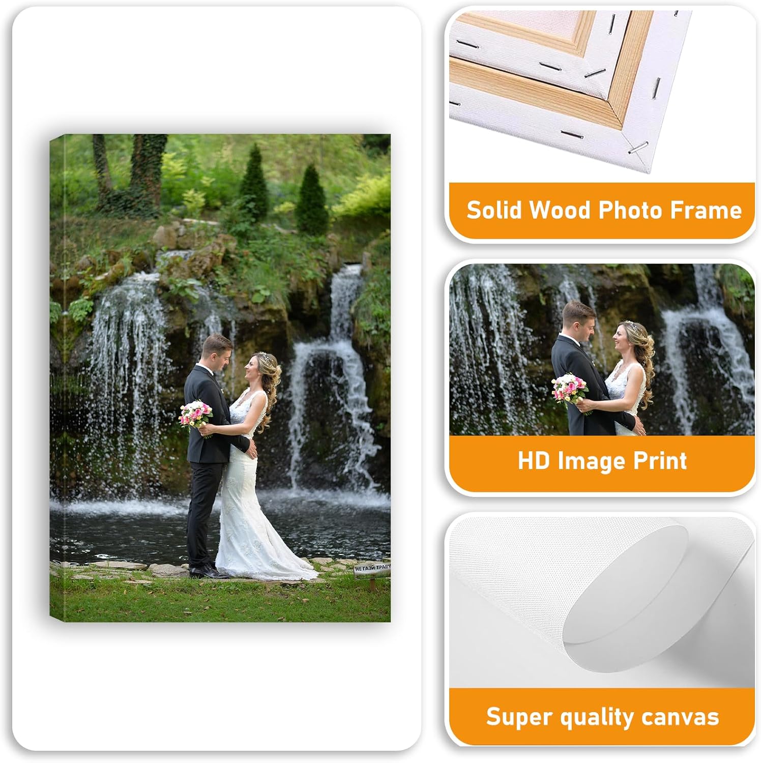 XzartDIY Custom Canvas Prints - Personalized Photo Art for Family & Pets | 8x12'' Wall Decor