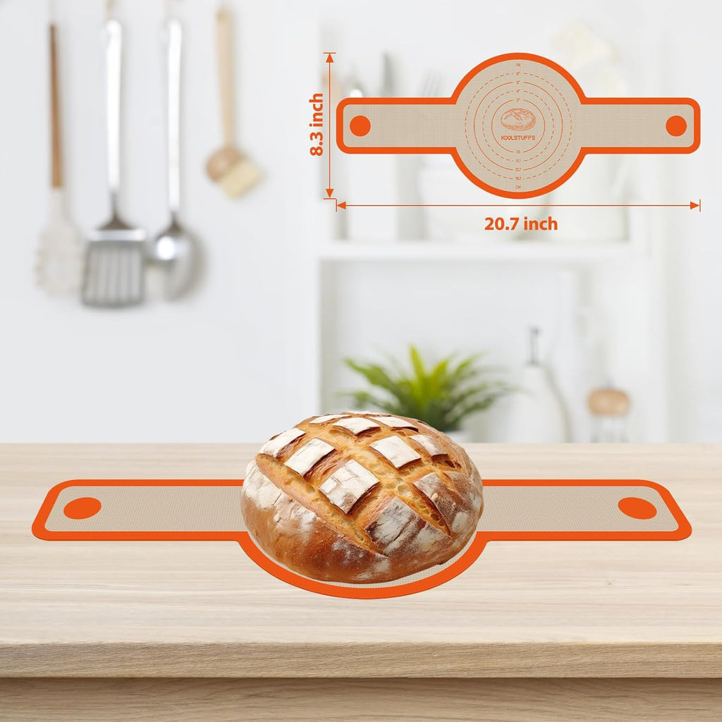 Skiennix Silicone Baking Mat Set - Nonstick Reusable Bread Sling & Loaf Pan Liners | Perfect for Macarons & Pastry