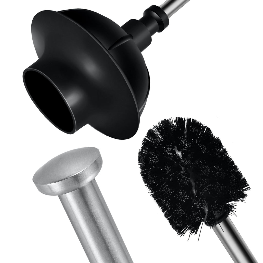 ToiletTree Products Modern Deluxe Freestanding Toilet Brush and Plunger Combo 2 Pack