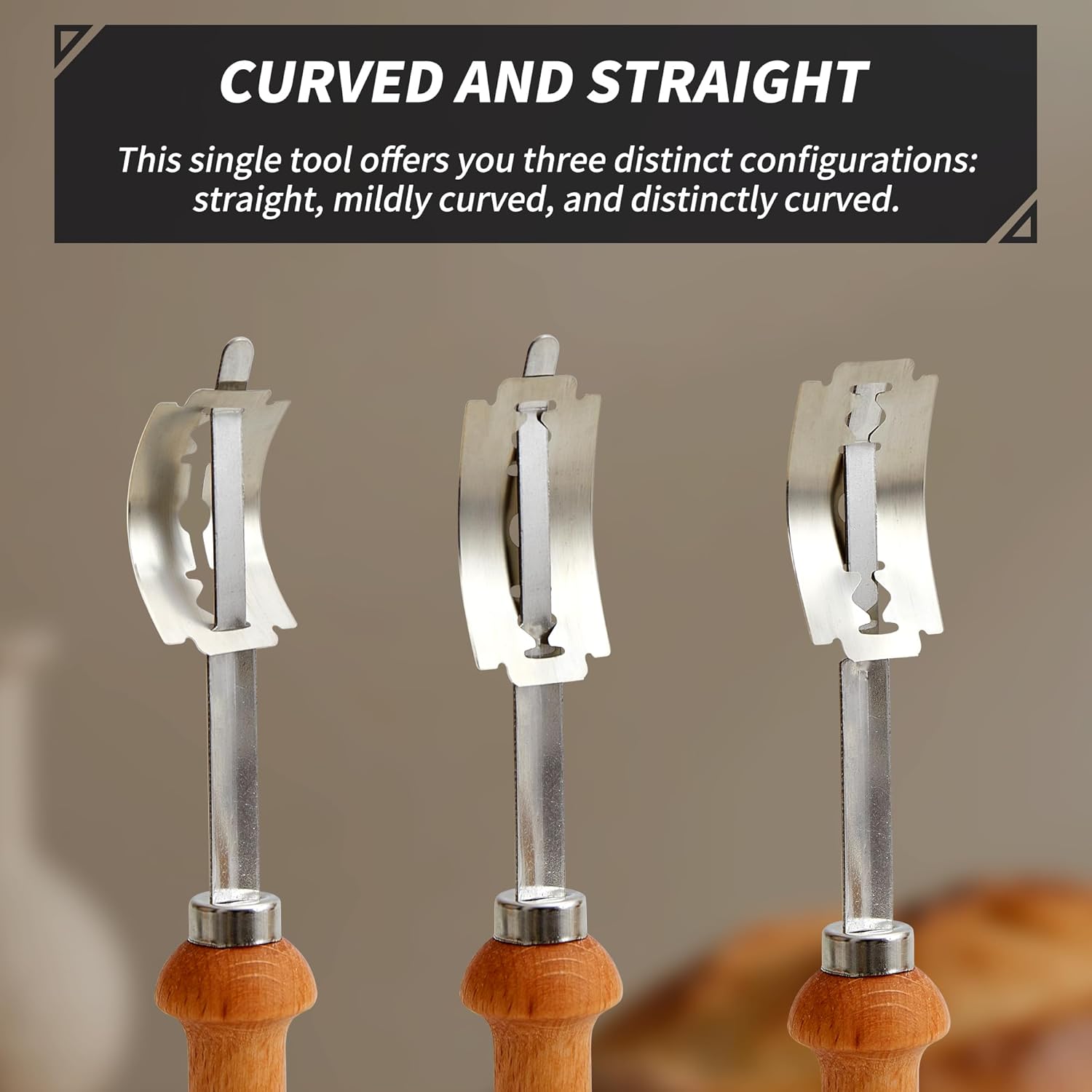 Skiennix Bread Lame - Sourdough Scoring Tool with 10 Razor Blades & Protective Cover | Essential Baking Supplies